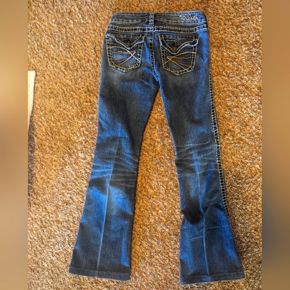 Silver Frances Flare size 25 hemmed to regular length